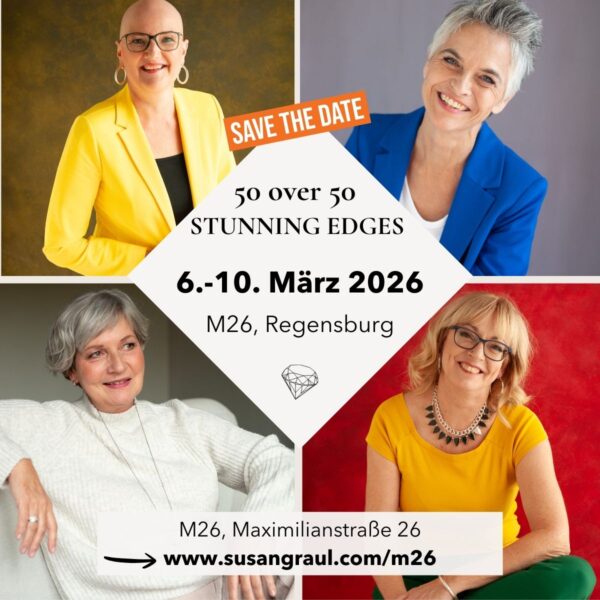 Save the Date für die Fotoausstellung "50 over 50 - STUNNING EDGES" 6.-10. März 2026 im Regensburger M26